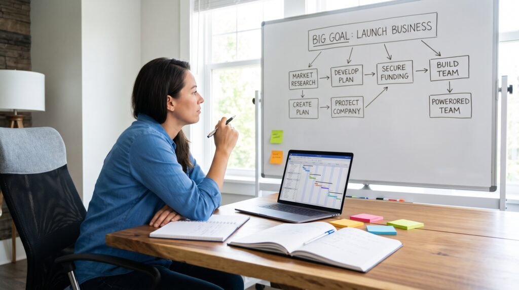 how to break down big goals